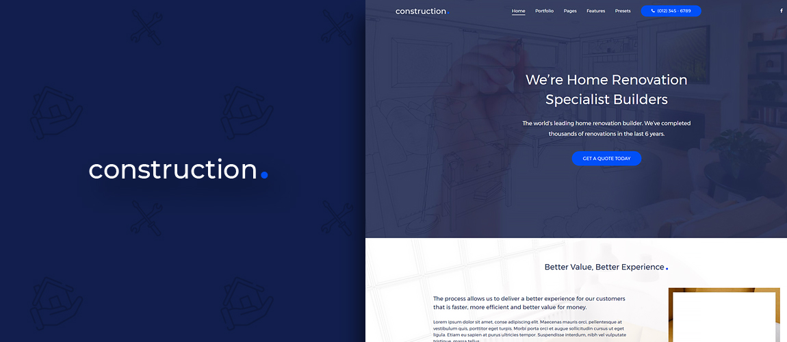 Construction - Gantry 5 Joomla Template