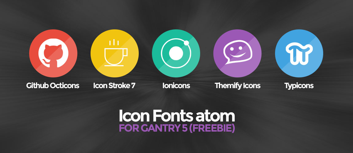 Icon Fonts - Gantry 5 Atom