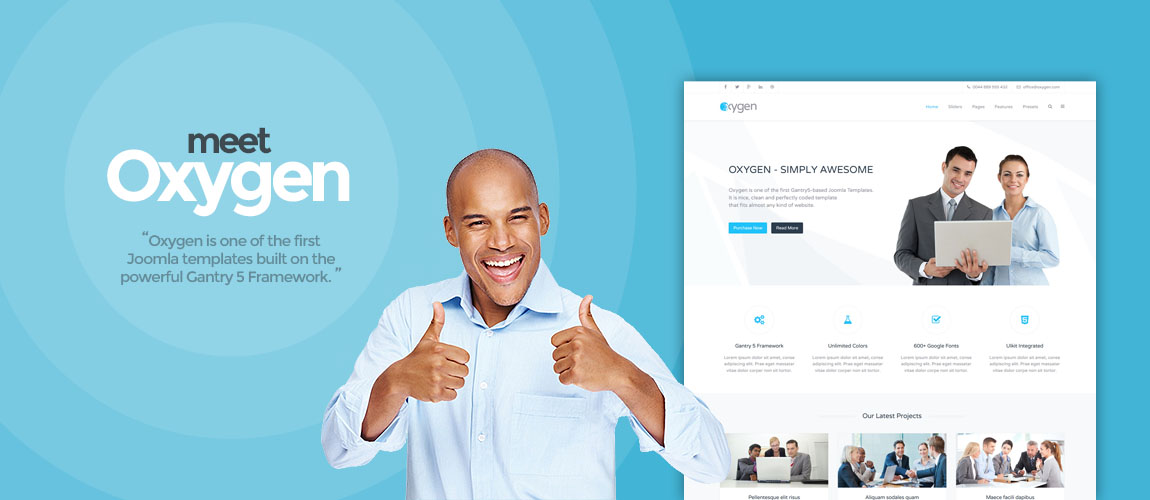 Oxygen - Gantry 5 Joomla Template