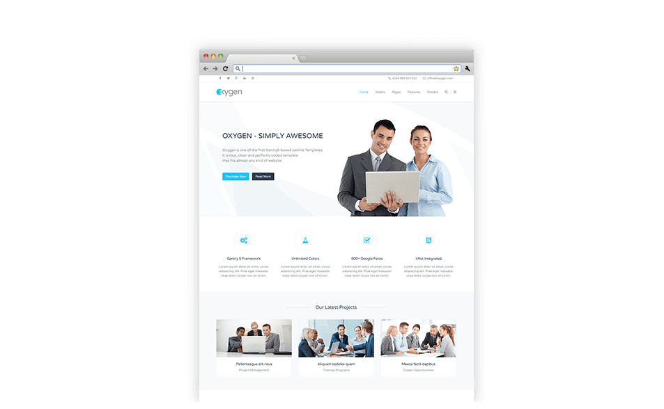 Oxygen - Joomla Template