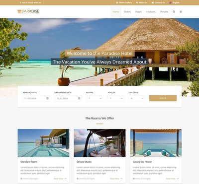 Paradise - Gantry 5 Joomla Template