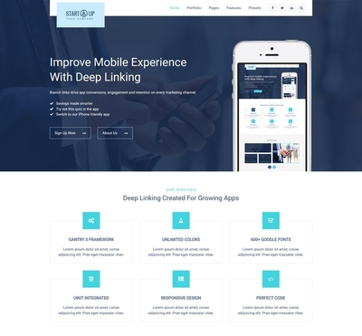 Startup - Gantry 5 Joomla Template